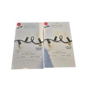 2 Boxes - Target Wondershop Warm White LED Mini Christmas Lights | 60 Lights